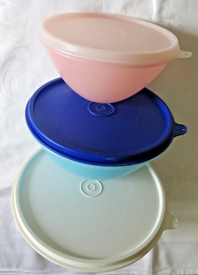 TUPPERWARE 3 tlg. Wunderschüsselsatz Deckel neu/neuwertig Schüsseln Vintage - Bild 2 von 4