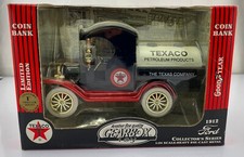 Gearbox Toy 1912 Ford Texaco Oil Tanker Coin Bank 1/24 Scale. Item 76608