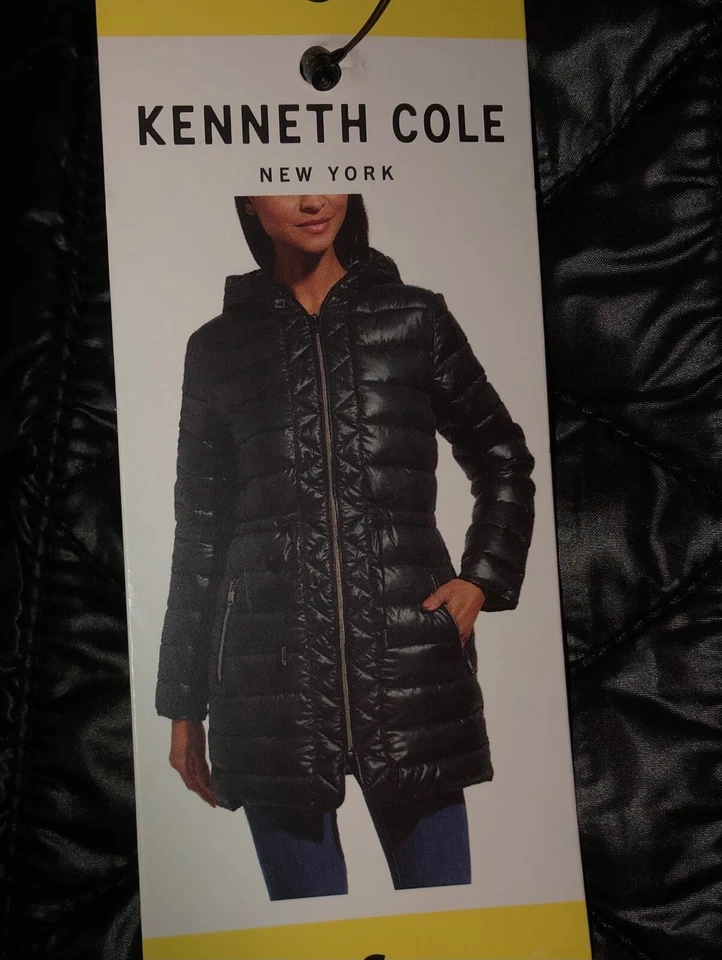 Abrigo chaqueta acolchada Anorak Kenneth Cole para dama. Negro. S Foto 2 de 4