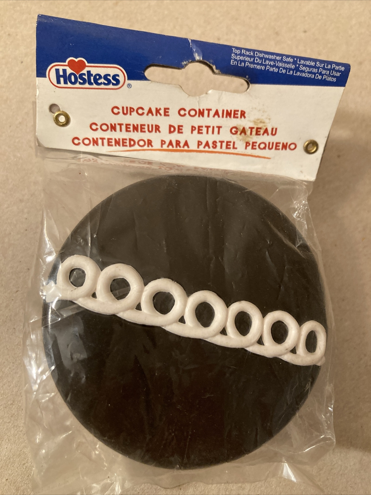 Hostess Cake Cupcake Holder Container Chocolate, White Icing 2001