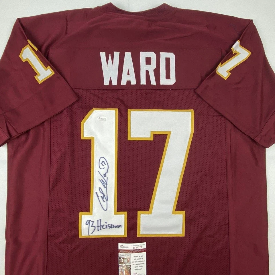 Autographed/Signed CHARLIE WARD 93 Heisman Florida State Maroon Jersey JSA COA - Image 2 of 4