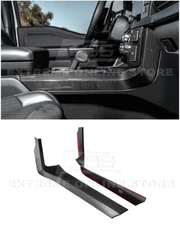 For 21-Up Ford F-150 CARBON FIBER Interior Center Console Side Panel Trim Cover