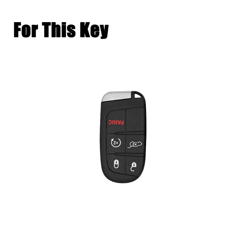 Zinc Alloy Silicone Car Key Case Cover For Jeep Grand Cherokee For Chrysler 300 Foto 2 de 4