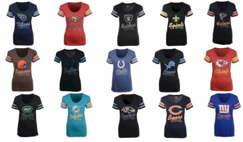 New NFL Womens Off Campus Scoop 47 Brand T-Shirt - Picture 1 of 38