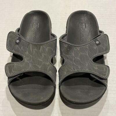 Spenco Kholo Wave Slide Sandals Gray Women's