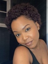 Black Pixie Cut Human Hair Wig Remy No Lace Afro Curly Wig for Black Women Soft