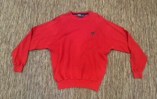 Vtg POLO Ralph Lauren GOLF Red Sweater Mens L Crest Polo Shield
