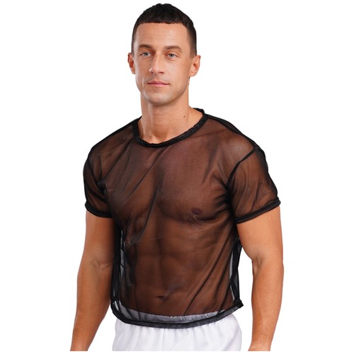 Mens Deep V-Neck Shirts Low Cut Stretch Basic Cotton Top Athletic Muscle T-Shirt - Picture 8 of 23