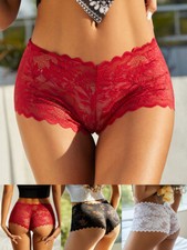 Womens Lace French Knickers Sheer Thin Shorts Panties Briefs Lingerie Underwear