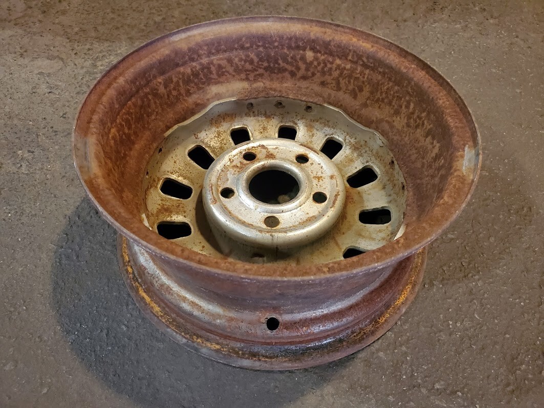 14x6 Original Centered Ford GT Mustang Steel Wheel 5 x 4.5 - Slight Wobble
