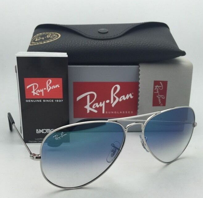 Ray-Ban Sunglasses RB 3025 LARGE METAL 003/3F 58-14 Silver Aviator