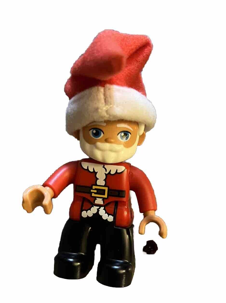 Lego Duplo Figure Santa Claus w/ red/white hat red/maroon