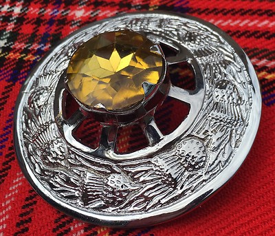 Spilla Kilt Scozzese - Cardo E Spada, Finitura Cromata Antiruggine, Per Abiti Tradizionali - Foto 2