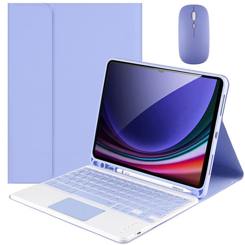 For Samsung Galaxy Tab A9 Plus S9 FE S9 S8 S6 Lite Touchpad Keyboard Case Mouse - Picture 27 of 34