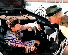 Back to the Future Michael J Fox & Christopher Lloyd Signed 8x10  Photo REPRINT