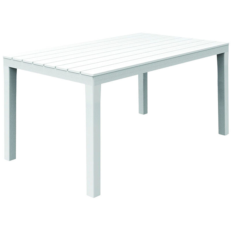 Tavolo Sumatra bianco da Esterno 138 x 80 cm