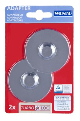 Premium und Classic Turbo-Loc Serie Sockel, Adapter, 2er Pack, WENKO