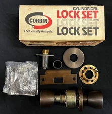 CORBIN RUSSWIN CYLINDRICAL PASSAGE LATCHSET 865-410-US10B ASA STK GRADE 1 KNOB