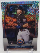 2023 Bowman Chrome Brett Baty Mojo Mega Box Refractor Rookie RC #80 Mets SP