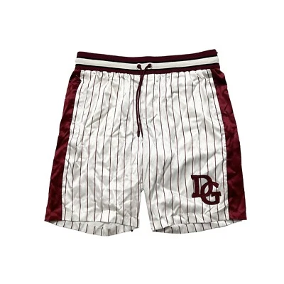 Nuevos pantalones cortos Dolce & Gabbana a rayas de seda talla 56 precio de venta sugerido por el fabricante: $895 - Imagen 1 de 4
