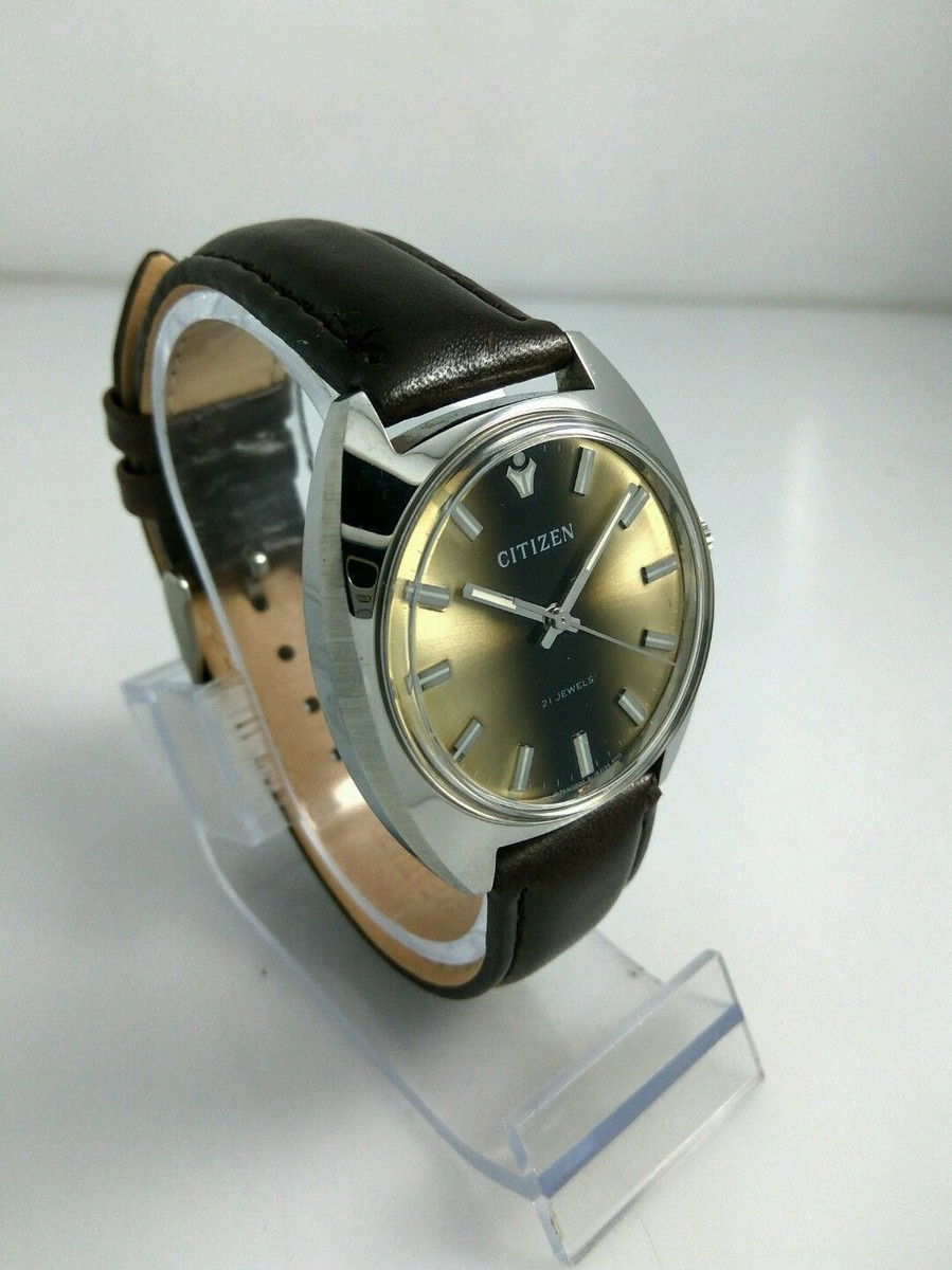 Rare Vintage Citizen 63-4131 NOS hand winding watch cal 0200 Brown