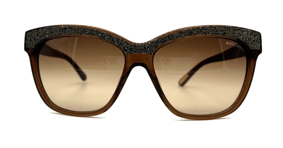 GAFAS DE SOL AUTÉNTICAS GGUESS BY MARCIANO GM729 50F MARRÓN OSCURO BRILLO 57 - 15 Foto 2 de 4