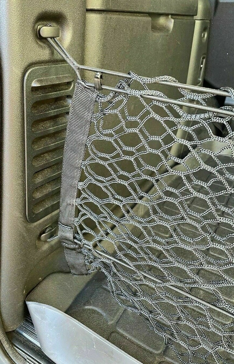 Rear Trunk Envelope Style Cargo Net For Land Rover Range Rover (2003-2017) – Black, Elastic Mesh