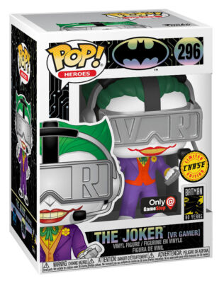 Funko POP (Chase) Gamestop Exclusive: The Joker VR Gamer #296 - with Protector