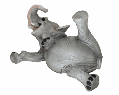 Figura Decorativa Elefante Elefante Sentado Colección Castagna De Resina L 26 Cm - Imagen 5 de 5