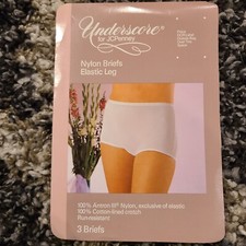 Vintage J C Penney Underscore 100 Antron lll Nylon Brief Panties Sz 6-10