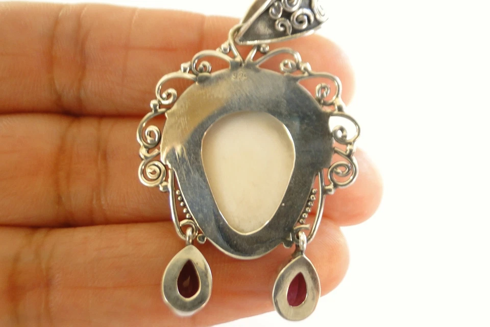 巴厘岛女神闭眼紫水晶吊坠 925 纯银吊坠 — 第 4/4 张图片