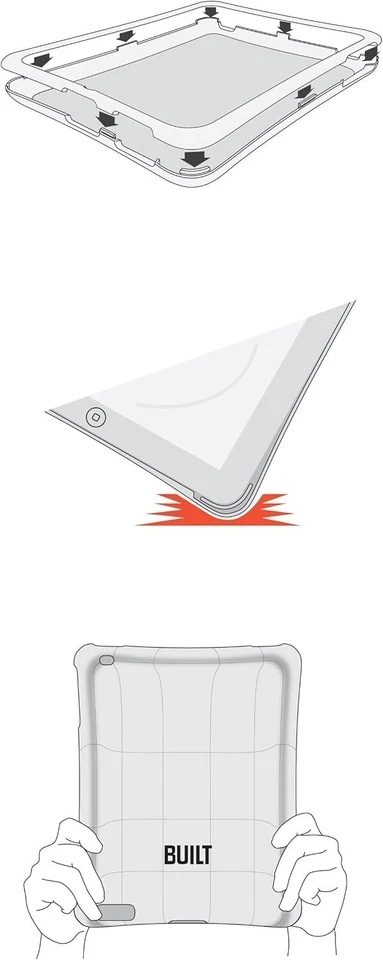 Built Ergonomic Hard Case for Apple iPad 2, White - Image 3 of 4