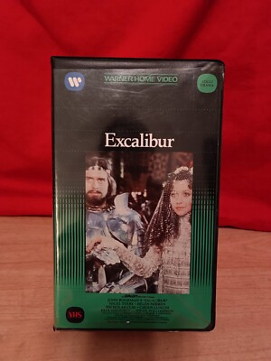 Excalibur Clamshell VHS 1981 Warner Home Video Orion Rare HTF OOP 
