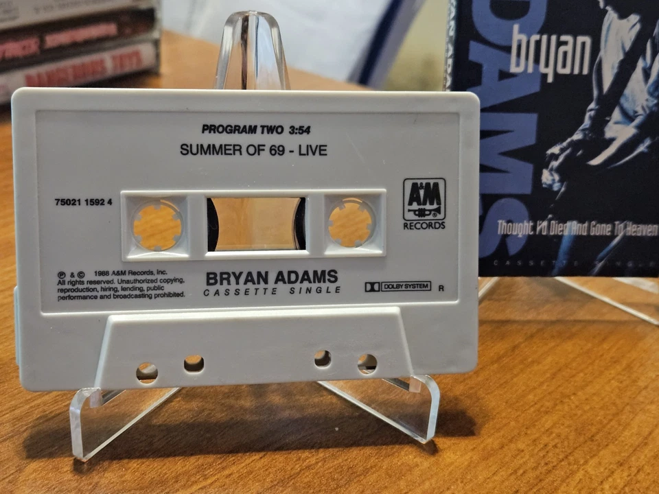 BRYAN ADAMS - CASSETTE SINGLE - THOUGHT I'D DIED AND GONE TO HEAVEN/SUMMER OF 69 - Image 4 of 4