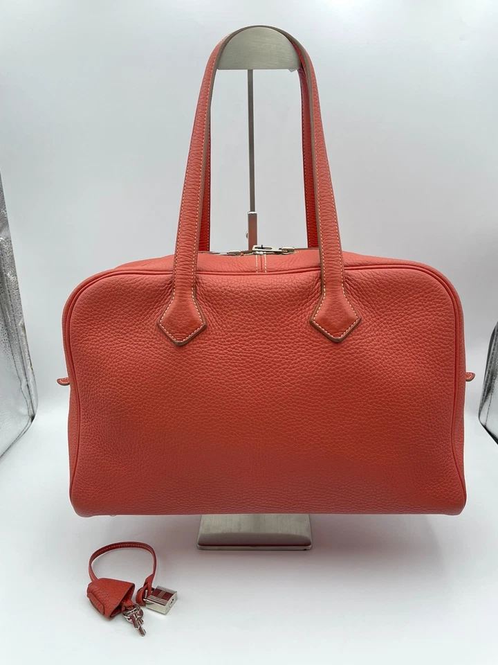 HERMES Victoria Clemence Cuero Rojo Bolso de Mano Bolso de Hombro Bolso de Mano Origen Francia Foto 2 de 4