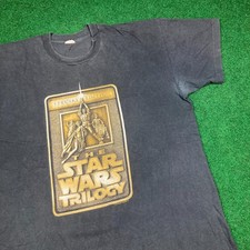 Vintage Star Wars Shirt Mens XL Black 1997 Trilogy Special Edition Movie 90s Tee