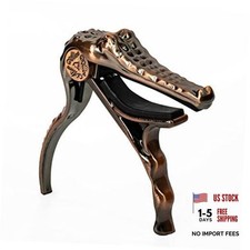 Guitar Capo for Acoustic and Electric Guitars - Alligator Shape Purple Bronze