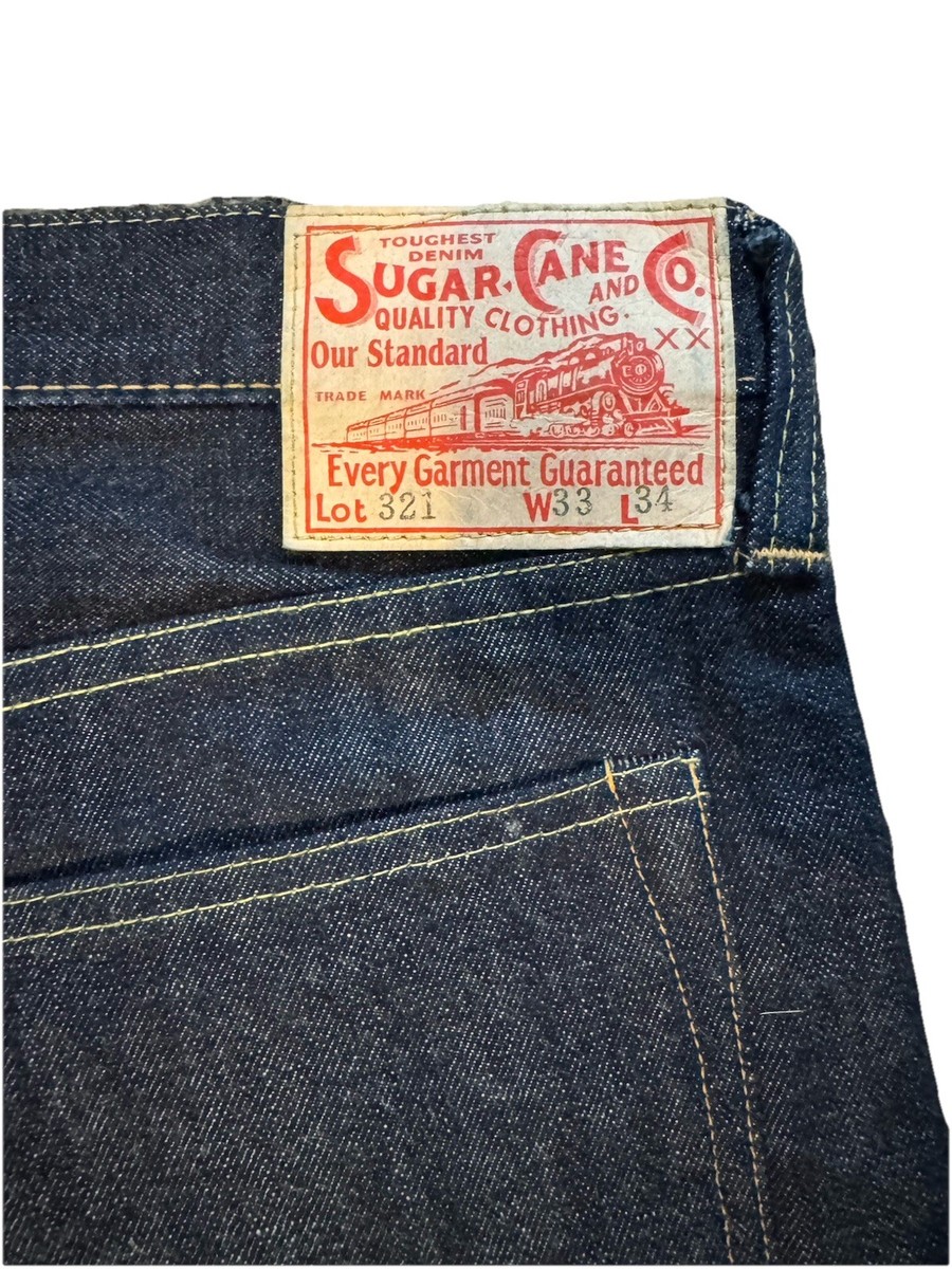 Sugar Cane 521 Selvedge Raw Denim Jeans Japan W33 L34 (Measures
