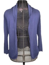 Lilly Pulitzer Girls Ruffle Back Open Cardigan Sweater Navy Size XL 12-14 