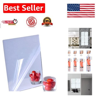 Stylish 12x16 in Acrylic Self-Adhesive Safety Mirror - Perfect for Kids' Rooms