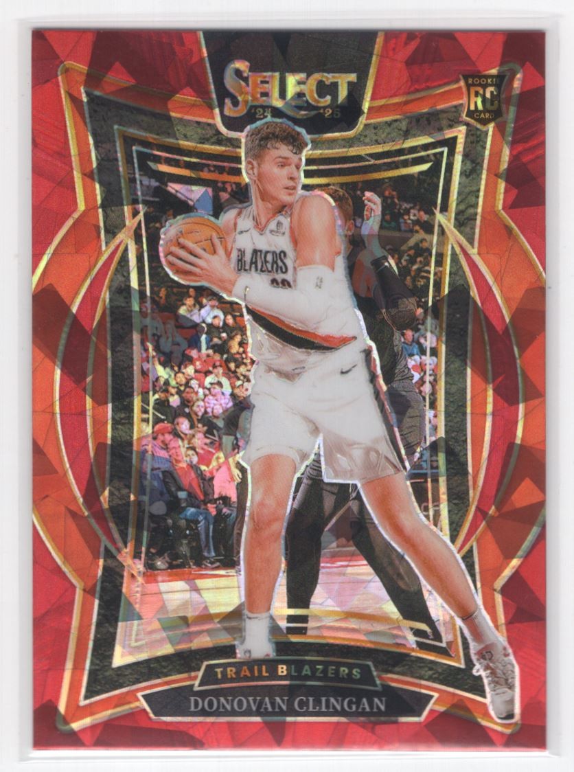 #69 2024-25 Select RED ICE Prizm / Donovan Clingan RC Portland Trail Blazers