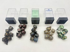 Lot Of 5 RPG Dice Sets-Chessex Polyhedral 7-D...
