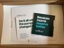 Willow 360 Hands-Free Double Electric Breast Pump Kit 24mm White/Teal Set