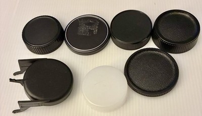 Lot of 7 Assorted Vintage Camera Lens Caps Unbranded
