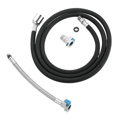 Pull Down Kitchen Faucet Hose Replacement 59''L x 0.55''W, Nylon Black 