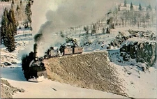 Denver & Rio Grande Western Snow Train Cumbres Pass 1963 Postcard