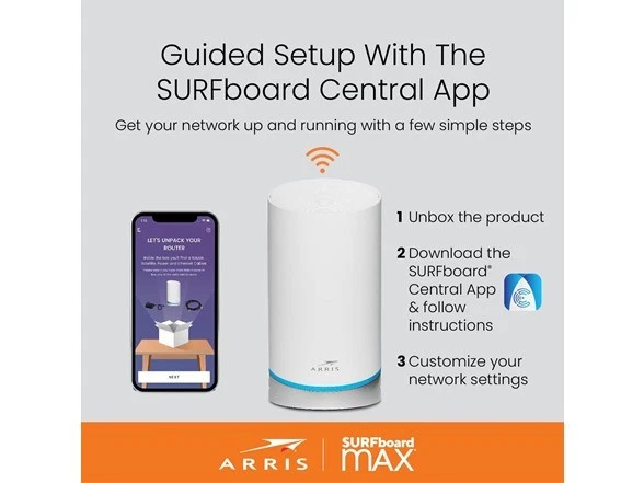 ARRIS Surfboard mAX W121 MESH WiFi 6 Router System 3-PACK Speeds up to 6.6 Gbps - Image 4 of 4