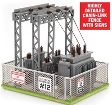 O SCALE ELECTRICAL SUBSTATION ACCESSORY MENARDS BUILDING POWER STATION O GAUGE