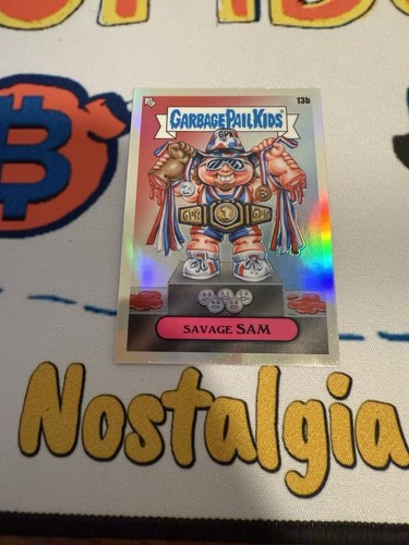 Savage Sam [Gold] #13b 2024 Garbage Pail Kids Chrome Contests of Losers card