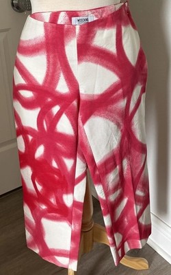 moschino cheap and chic Pink & White Graffiti Pants 